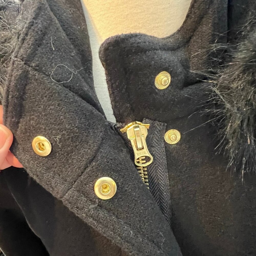 J.Crew Womens $385 Chateau Parka Italian Wool Black Size 4 BM948 Winter Coat - Picture 9 of 12